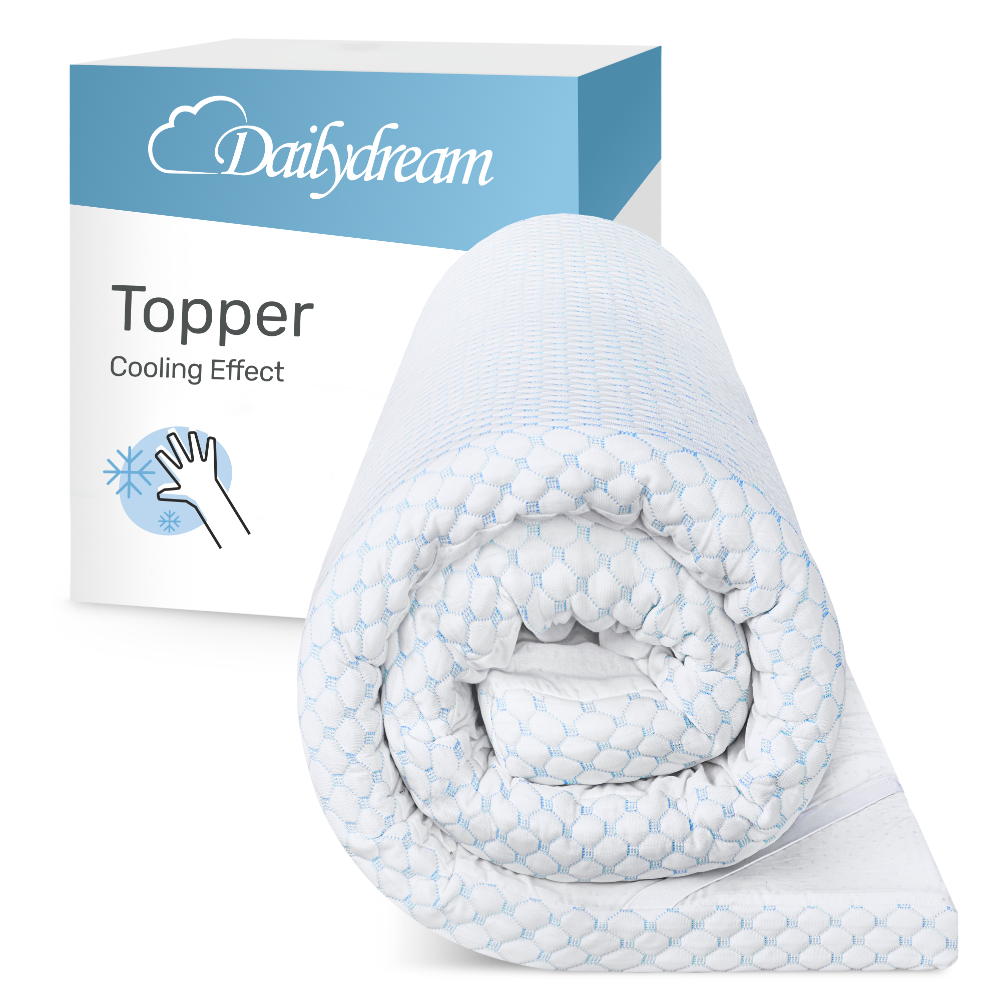 Surmatelas viscoélastique Dailydream « Modèle M » effet mémoire de forme, édition « Cool Touch »