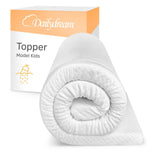 Coprimaterasso viscoelastico Dailydream “Model Kids M” con effetto memory foam, edizione “Clean Ocean”.