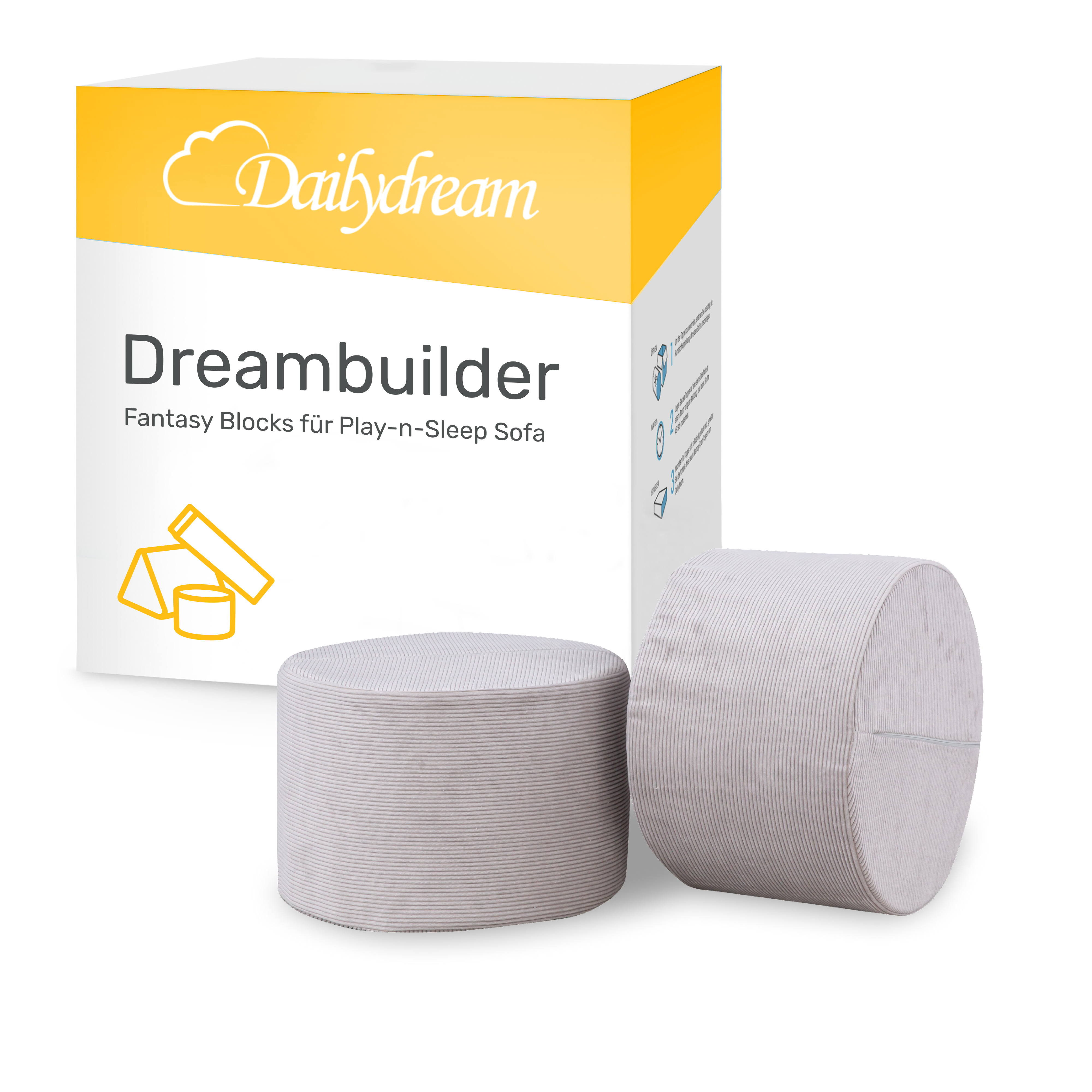 Dailydream Fantasy Blöcke für Dreambuilder Spielsofa für Kinder, Grau