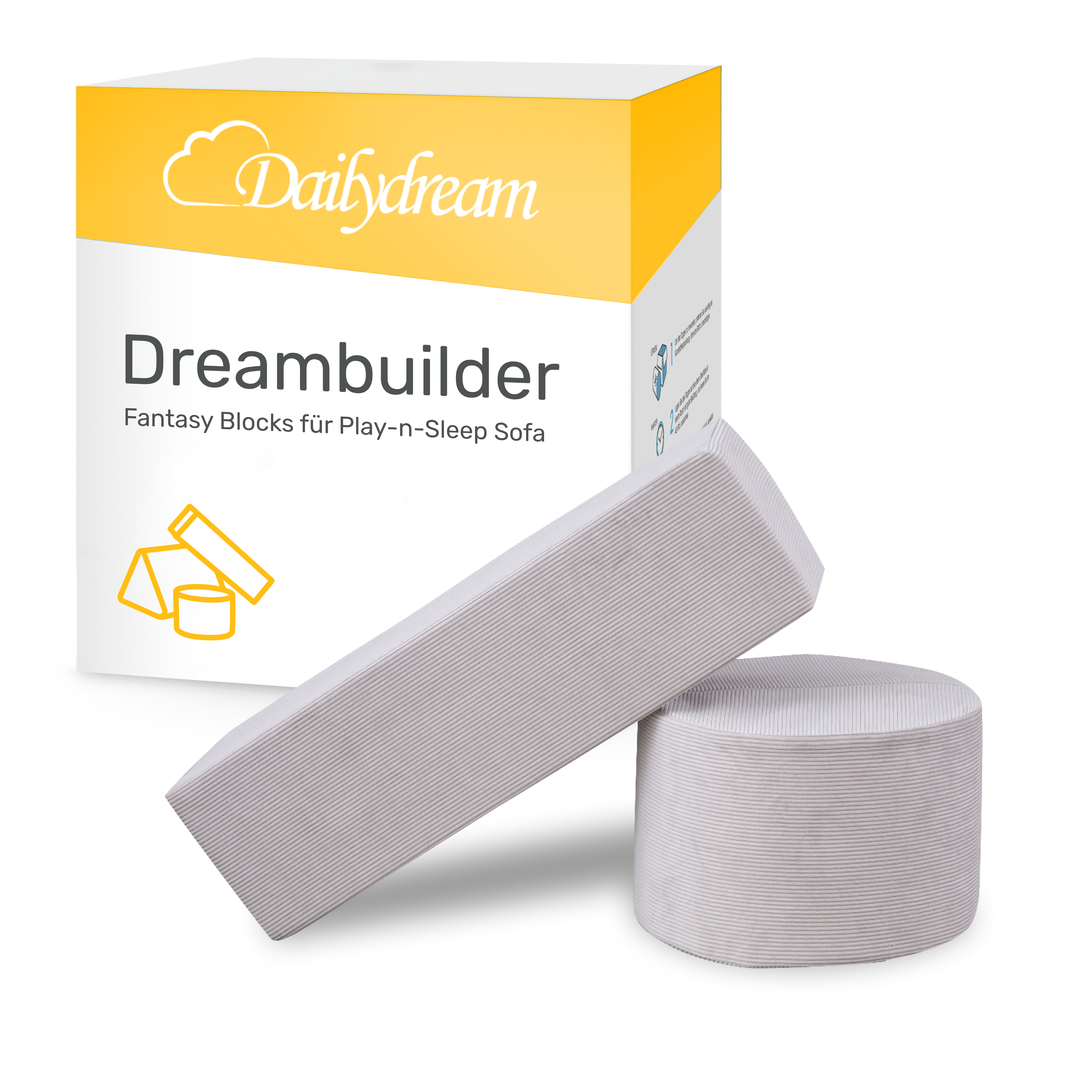 Dailydream Fantasy Blöcke für Dreambuilder Spielsofa für Kinder, Grau